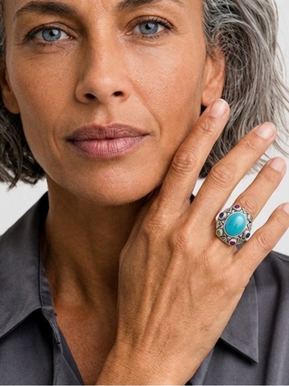 Turquoise Sterling Silver Ring statement ring turquoise